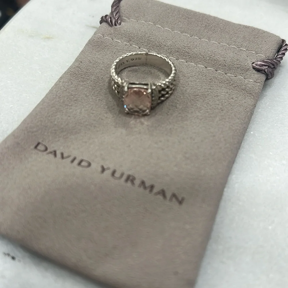 David Yurman Petite Wheaton Morganite Ring - Picture 1 of 3